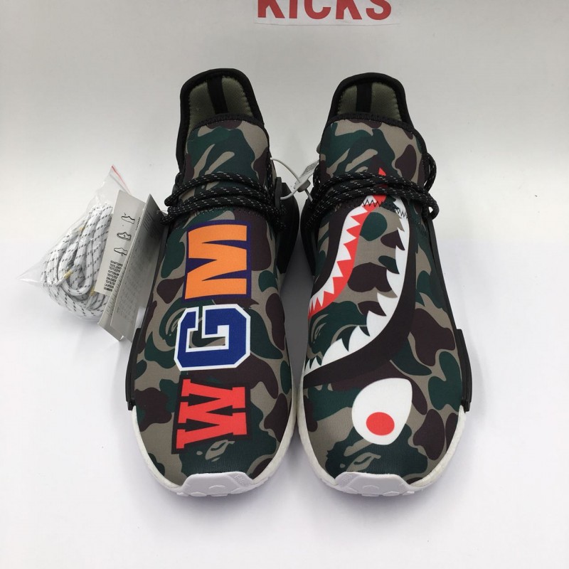 Bape x Pharrell Williams x Adidas NMD Human Race Real Boost